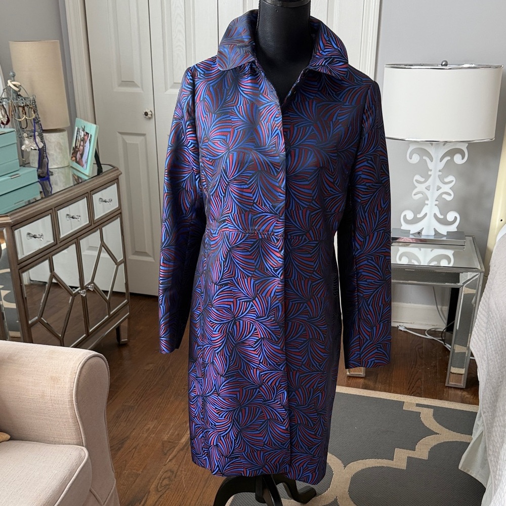 Gorgeous Patterned Statement Coat by Anne Klein Size 8 NWT